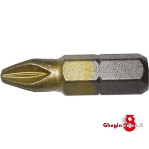BITS CON ATT. ESAGONALE 1/4 DIN 3126 C 6,3 PER AVVITATORI E TRAPANI A CROCE POZIDRIV; RIVEST. TIN GIALLO 1991GCE 3 BITS ATTACCO ESAG.1/4 blades for electric drills Orig. Witte
