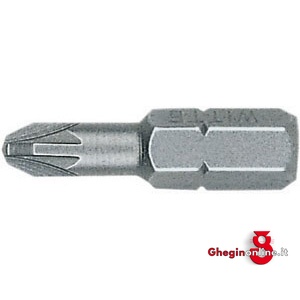 BITS CON ATT.ESAG.1/4 DIN 3126 C 6,3 PER AVVIT.E TRAPANI A CROCE POZIDRIV GR 2; PUNTA ASSOTTIGLIATA 1991GCR BITS ATTACCO ESAG.1/4 blades for electric drills Orig. Witte