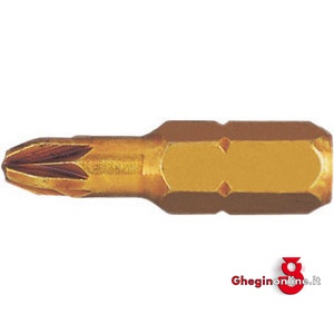 BITS CON ATT.ESAG.1/4 DIN 3126 C 6,3 PER AVVIT.E TRAPANI A CROCE POZIDRIV GR 2; PUNTA ASSOTTIGLIATA 1991GCS BITS ATTACCO ESAG.1/4 blades for electric drills Orig. Witte