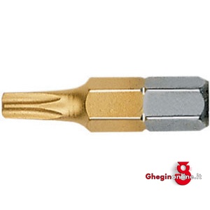 BITS CON ATT. ESAGONALE 1/4 DIN 3126 C 6,3 PER AVVITATORI E TRAPANI TORX; RIVEST. TIN GIALLO 1991GLT 40 BITS ATTACCO ESAG.1/4 blades for electric drills Orig. Witte