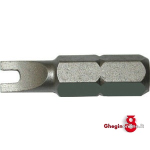 BITS CON ATT. ESAGONALE 1/4 DIN 3126 C 6,3 PER AVVITATORI E TRAPANI TIPO CON IMPRONTA A 2 FORI 1991GNL 10 BITS ATTACCO ESAG.1/4 blades for electric drills Prod. SCU