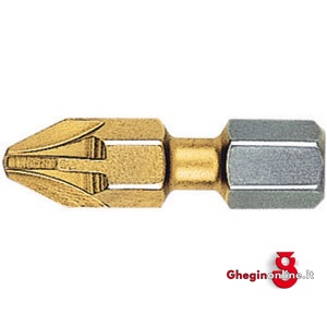 BITS CON ATT. ESAGONALE 1/4 BITFLEX TIN PER AVVITATORI E TRAPANI A CROCE POZIDRIV - RIVESTIMENTO TIN GIALLO 1992GS 3 BITS ATTACCO ESAG.1/4 blades for electric drills Orig. Witte