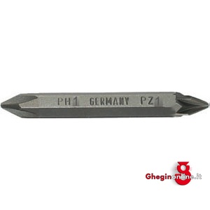 INSERTI ESAGONALI COMBINATI PER TRAPANI 1/4 A CROCE PHILLIPS+POZIDRIV GRANDEZZA 1 1993GD INSERTI ESAG.COMB. 1/4 exagonal combined bits for electric drills Orig. Witte