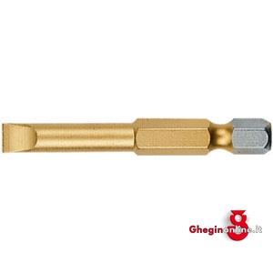 INSERTI CON ATT. ESAG. 1/4 DIN 3126 E 6,3 PER AVVITATORI E TRAPANI TAGLIO DIRITTO; RIVEST. TIN GIALLO 1994GHT 6.5 INSERTI ATT. ESAG.1/4 blades for cordless and electric impact screwdrivers and drills Orig. Witte