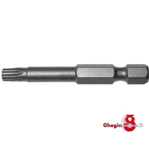 INSERTI CON ATT. ESAGONALE 1/4 DIN 3126 E 6,3 PER AVVITADADI E TRAPANI TORX CON FORO 1994GV 55 INSERTI ATT. ESAG.1/4 blades for cordless and electric impact screwdrivers and drills Prod. SCU