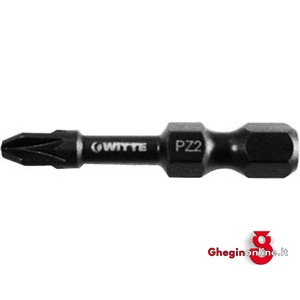 INSERTI CON ATT. ESAG. 1/4 DIN 3126 E 6,3 PER AVVITATORI E TRAPANI I - IMPACT - A CROCE POZIDRIV 1994RB 3 INSERTI ATT. ESAG.1/4 blades for cordless and electric impact screwdrivers and drills Orig Witte