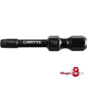 INSERTI CON ATT. ESAG. 1/4 DIN 3126 E 6,3 PER AVVITATORI E TRAPANI I - IMPACT - TORX; RIVEST. TIN GIALLO 1994RE 40 INSERTI ATT. ESAG.1/4 blades for cordless and electric impact screwdrivers and drills Orig. Witte