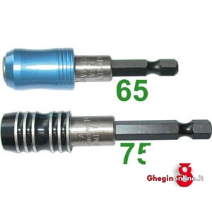 ATTACCHI MAGNETICI PER BITS INNESTO 1/4 DIN 3126 C 6,3 PER TRAPANI: UNIVERSALE CON MANDRINO 1995GM 75 ATTAC.MAGNET.xBITS 1/4 universal adapters with magnet Prod. SCU