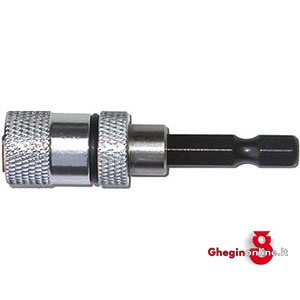ATTACCHI MAGNETICI PER BITS INNESTO 1/4 DIN 3126 C 6,3 PER TRAPANI: UNIVERSALE E 63 1995GR ATTAC.MAGNET.xBITS 1/4 universal adapters with magnet Prod. SCU