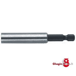 ATTACCHI MAGNETICI PER BITS INNESTO 1/4 DIN 3126 C 6,3 TIPO LUNGO, UNIVERSALE, IN ACCIAIO, CON ANELLO 1996G 250 ATTACCO LUNGO X BITS universal adapters with magnet Prod. SCU