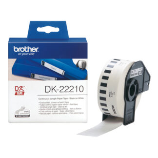 Rotolo etichettatrice Rotolo etichettatrice Brother DK22210 DK TAPE Nastro di carta durevole (ord.min.1.00 unità)
