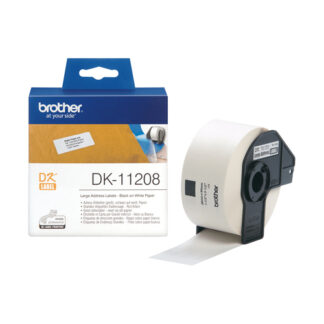 Rotolo etichettatrice Rotolo etichettatrice Brother DK11208 DK TAPE 400 Etichette grandi per (ord.min.1.00 unità)