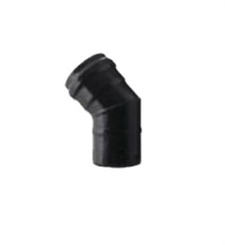 Curva canna fumaria Curva canna fumaria Save Fumisteria PN804 PELLET LINE A 45 Nero opaco (ord.min.1.00 unità)