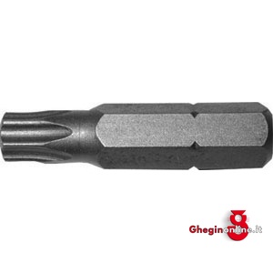 BITS CON ATT. ESAGONALE 5/16 DIN 3126 C 8 PER AVVITATORI E TRAPANI ELETTRICI IMPRONTA TORX CON FORO 2000GDF 20 BITS ATT.ESAG. 5/16 blades for electric drills Prod. SCU