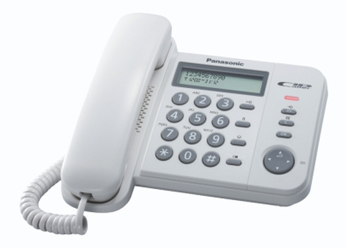 Telefono fisso Telefono fisso Panasonic KX TS560EX1W Business Bianco (ord.min.1.00 unità)