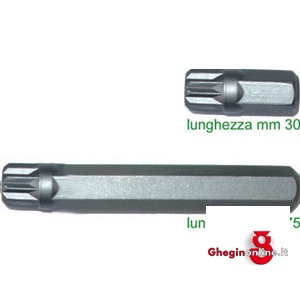 INSERTI CON ATT. ESAGONALE MM 10 PER AVVITATORI AD IMPRONTA XZN 2006GC 12L INSERTI AT.ESAG.mm.10 blades for electric drills Prod. SCU