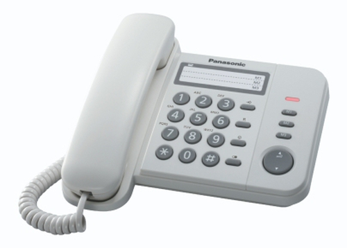 Telefono fisso Telefono fisso Panasonic KX TS520EX1W Business Bianco (ord.min.1.00 unità)