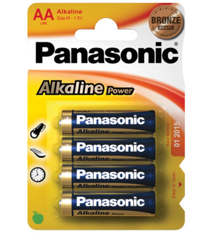 Batteria Stilo AA Batteria Stilo AA Panasonic 43741 ALKALINE POWER (ord.min.1.00 unità)
