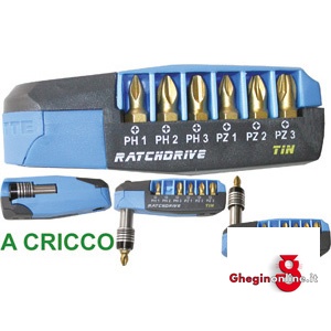 BITS ATTACCO 1/4" RATCHDRIVE IN ASSORTIMENTO 2015GL ASS.BIT 1/4 RACHDRIVE screwdrivers bits sets Oring. Witte