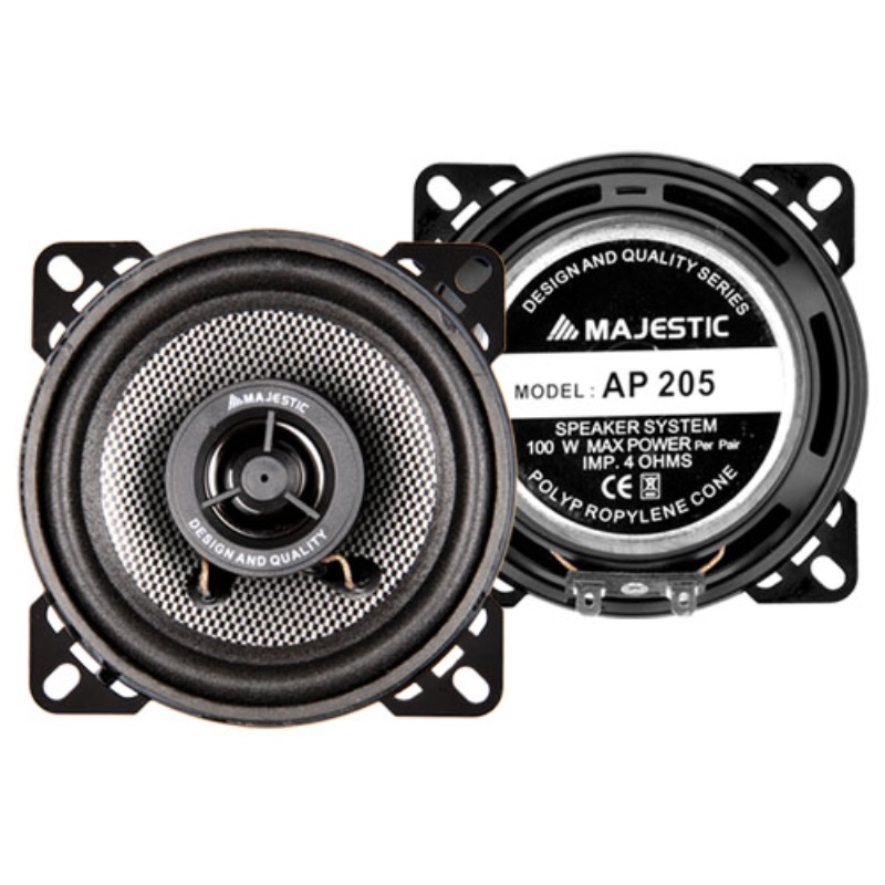Coppia altoparlanti auto Altoparlanti auto Majestic 040205 POLIPROPILENE Ap 205 Black (ord.min.1.00 unità)