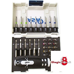 BITS ATTACCO 1/4" DIN 3126 IN SET SECURITY 2019G ASSORT. BITS ATT.1/4 bits sets Prod. SCU