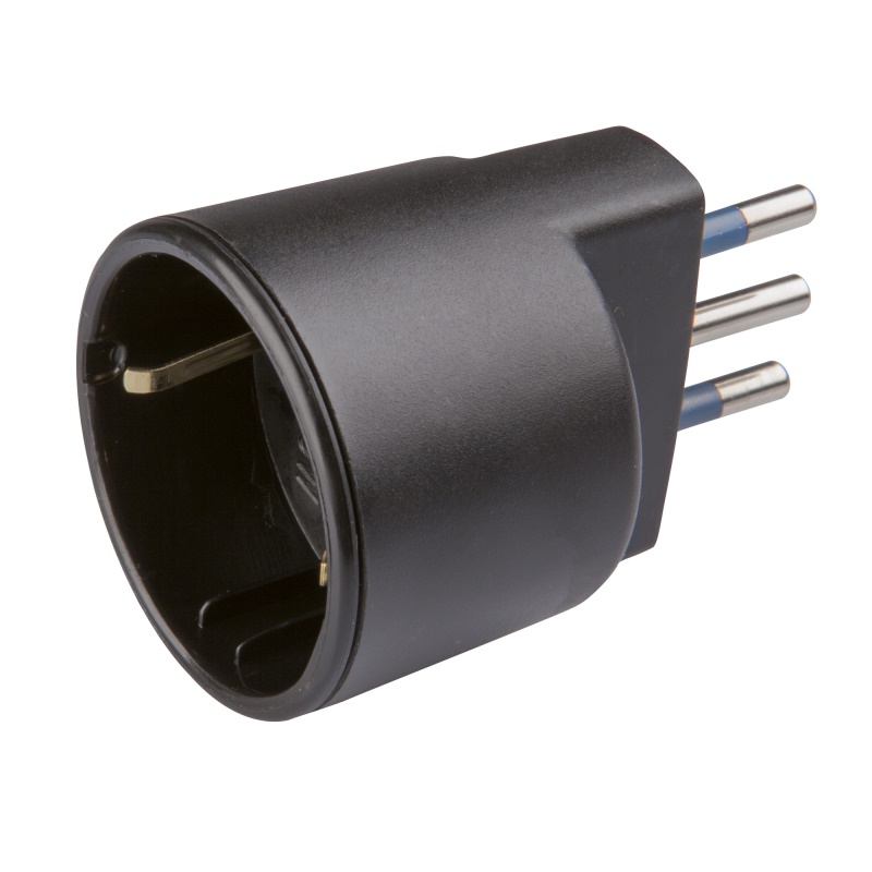 Adattatore presa elettrica Adattatore Scame PP0433 1R Nero (ord.min.1.00 unità)