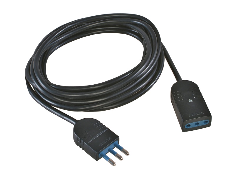 Prolunga elettrica Prolunga elettrica Scame PP0381 1R (10A 2P+T) Nero (ord.min.1.00 unità)