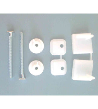 Set cerniere sedile WC Set cerniere sedile WC Idro Bric 051424 Pvc Bianco (ord.min.1.00 unità)