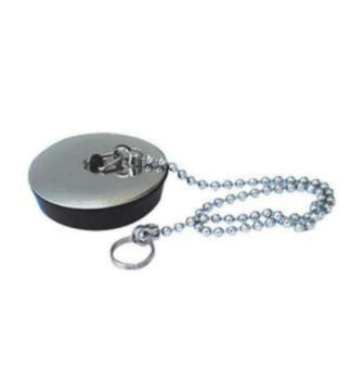 Tappo scarico Tappo scarico Idro Bric L060931 con catenella Nero e Cromo (ord.min.1.00 unità)