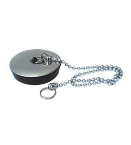 Tappo scarico Tappo scarico Idro Bric L060940 con catenella Nero e Cromo (ord.min.1.00 unità)