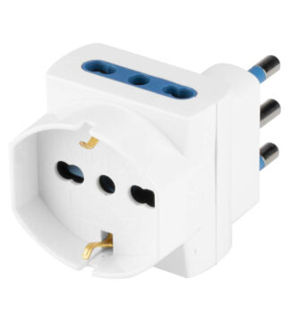 Adattatore Scame PP2368R SALVASPAZIO Bianco Adattatore presa elettrica (ord.min.1.00unità)