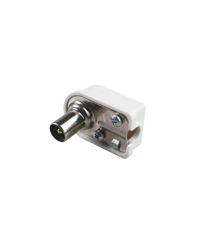Connettore antenna Connettore antenna Poly Pool Spina Angolare M 75 Ohm White (ord.min.1.00 unità)