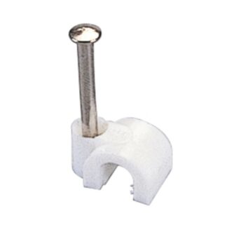 Set graffette fissacavo Set graffette fissacavo Poly Pool PP0657Q sezione tonda Bianco (ord.min.1.00 unità)