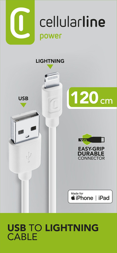 Cavo Lightning Cavo Lightning Cellular Line USBDATACMFIIPH5W POWER CABLE Certificato (ord.min.1.00 unità)