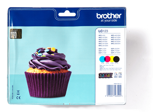 Set cartucce stampante Set cartucce stampante Brother LC123VALBP Multipack (ord.min.1.00 unità)