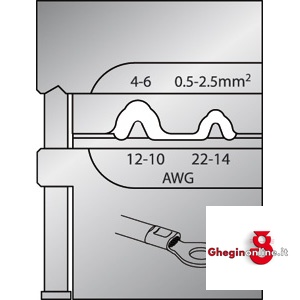 INSERTI PER PINZA 202GCP 202GCS 5 INSERTI x PINZE 202GCP modular crimping pliers Orig. Gedore