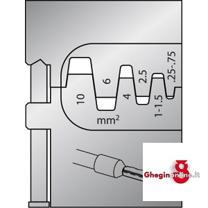 INSERTI PER PINZA 202GCP 202GCS 6 INSERTI x PINZE 202GCP modular crimping pliers Orig. Gedore