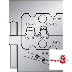 INSERTI PER PINZA 202GCP 202GCS 10 INSERTI x PINZE 202GCP modular crimping pliers Orig. Gedore