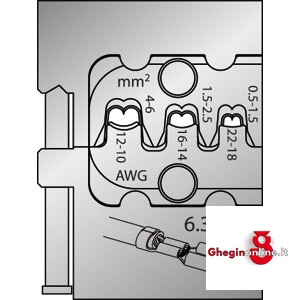 INSERTI PER PINZA 202GCP 202GCS 11 INSERTI x PINZE 202GCP modular crimping pliers Orig. Gedore