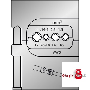 INSERTI PER PINZA 202GCP 202GCS 18 INSERTI x PINZE 202GCP modular crimping pliers Orig. Gedore