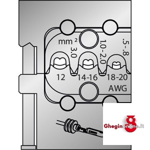 INSERTI PER PINZA 202GCP 202GCS 20 INSERTI x PINZE 202GCP modular crimping pliers Orig. Gedore