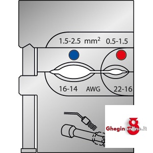 INSERTI PER PINZA 202GCP 202GCS 21 INSERTI x PINZE 202GCP modular crimping pliers Orig. Gedore
