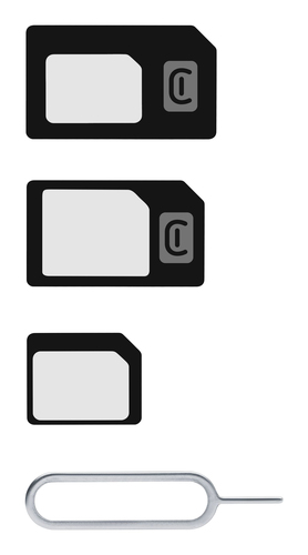 Adattatori sim Adattatori sim Cellular Line UNIVERSALSIMADAPT 3in1 Black (ord.min.1.00 unità)