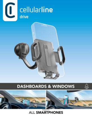 Supporto auto smartphone Supporto auto smartphone Cellular Line BIGCRABDUALFIX HUG FLEXI Univer (ord.min.1.00 unità)