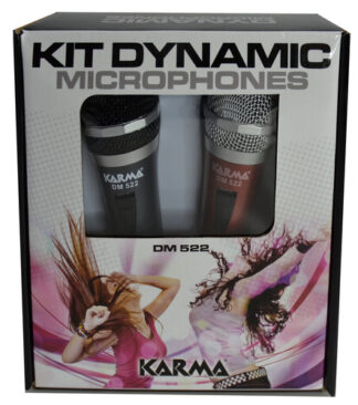 Set microfono Set microfono Karma DM 522 Dynamic Black e Red (ord.min.1.00 unità)