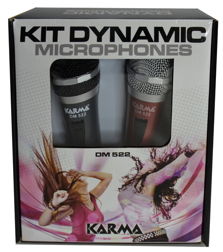 Set microfono Set microfono Karma DM 522 Dynamic Black e Red (ord.min.1.00 unità)