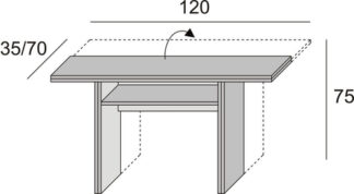 Tavolo Tavolo Terraneo EL530B OPLA Bianco (ord.min.1.00 unità)