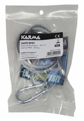 Cavo sicurezza Cavo sicurezza Karma SAFE 5MM Cavo di sicurezza 50Kg 95cm (ord.min.1.00 unità)