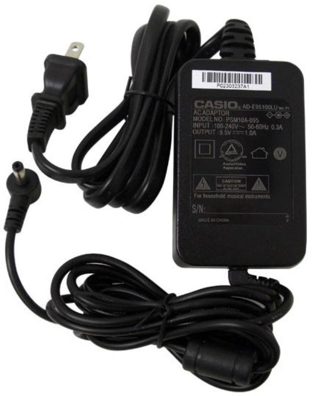 Alimentatore audio Alimentatore Casio AD E95100 per tastiere e pianoforti Black (ord.min.1.00 unità)