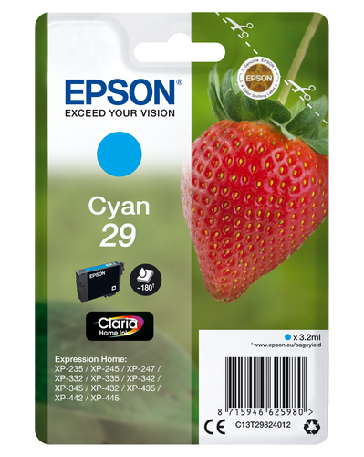 Cartuccia stampante Cartuccia stampante Epson C13T29824020 CLARIA 29 (ord.min.1.00 unità)